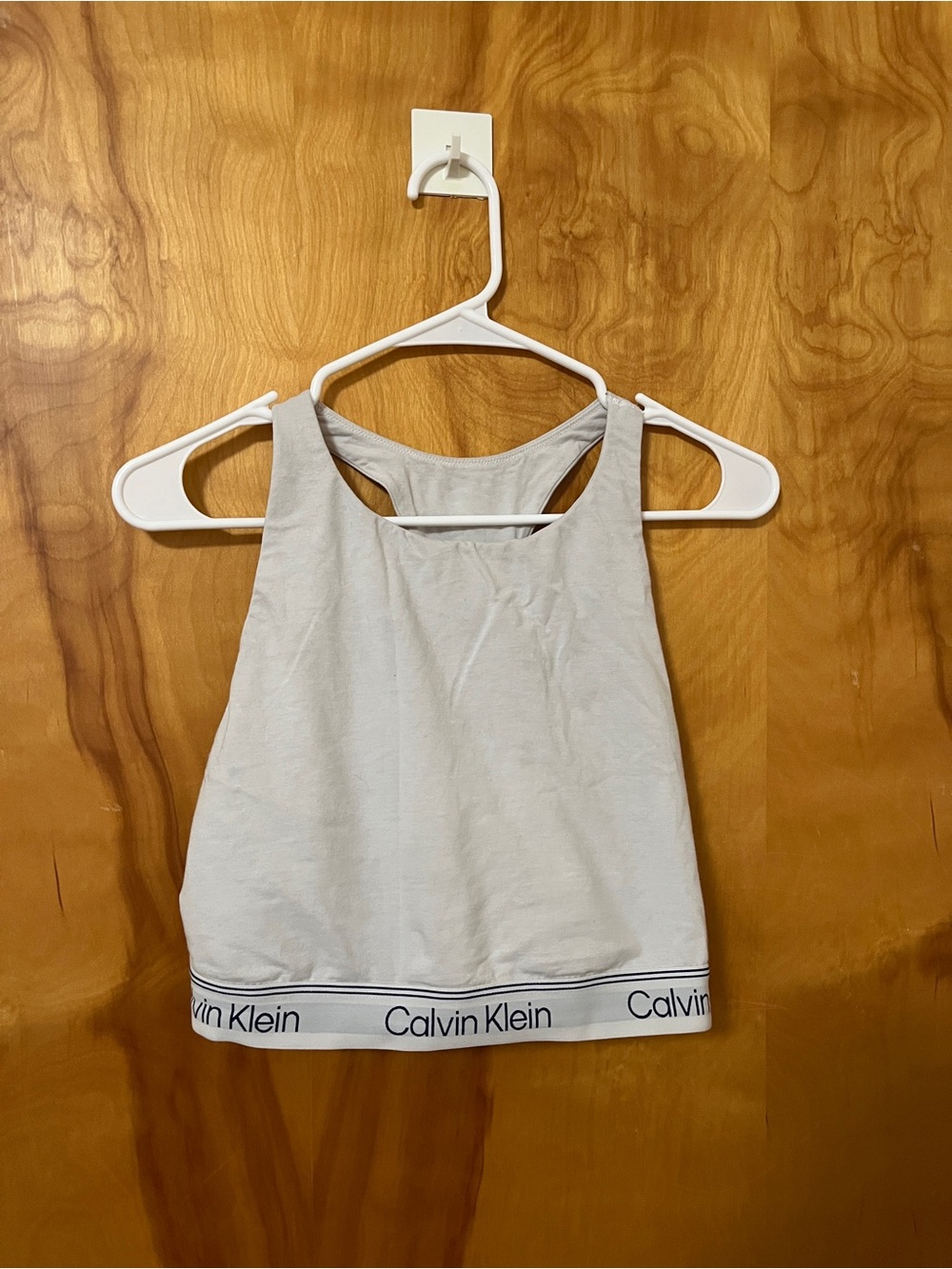 white calvin klein sports bra